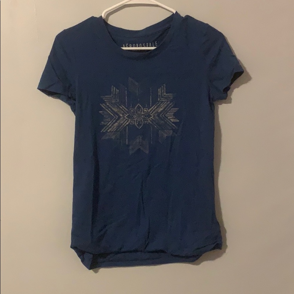 medium blue short sleeve aeropostale shirt
